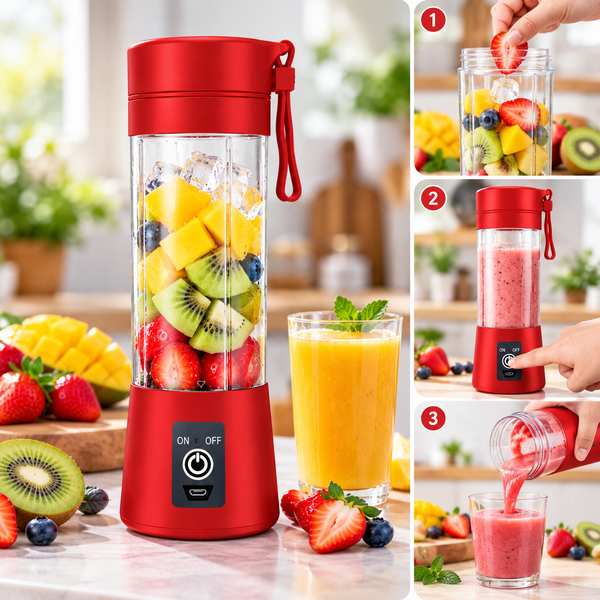 KartUp Portable Juicer – USB Rechargeable Blender (380 ml)