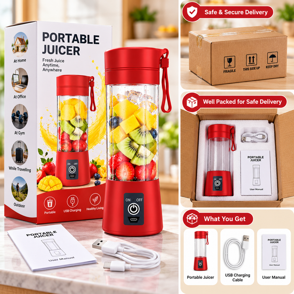 KartUp Portable Juicer – USB Rechargeable Blender (380 ml)